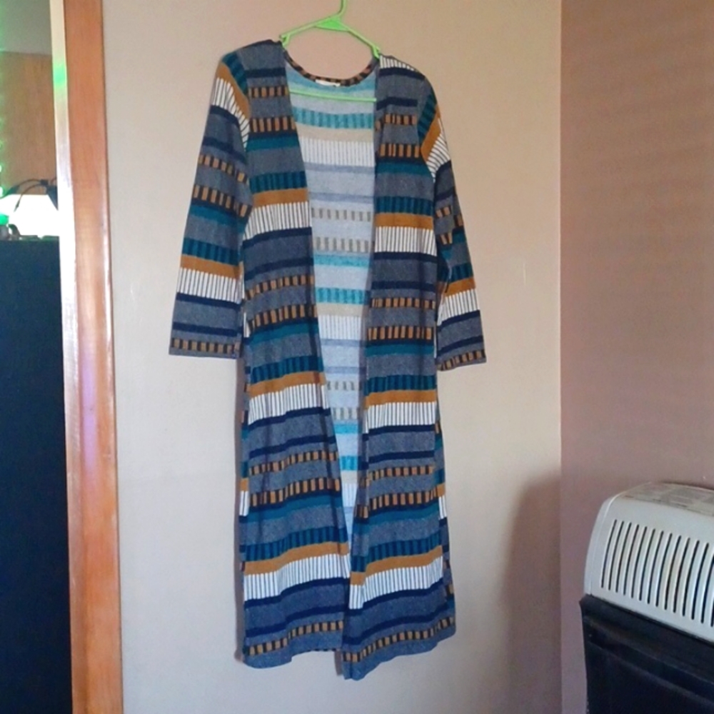 Diosa Striped Long Cardigan